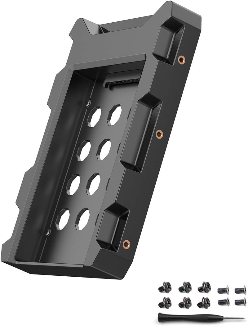 EJAY 2.5 to 3.5 Hard Drive Adapter for SSD/HDD, SATA III Mounting Bracket with with Cooling Vents, Fits 7/9.5/12.5mm Hard Drives, 1 Pack - Image 1